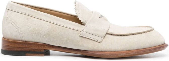 Alexander McQueen Loafers met logoplakkaat Beige