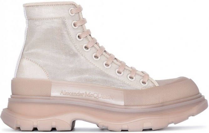 Alexander McQueen Tread Slick veterlaarzen Beige