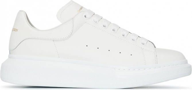 Alexander McQueen Oversized chunky sneakers leer leer rubber 39.5 Wit