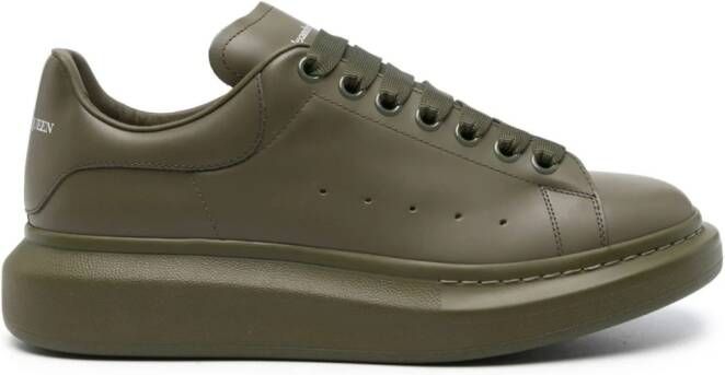 Alexander McQueen Oversized leren sneakers Groen