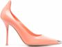 Alexander McQueen Pumps met metalen neus Oranje - Thumbnail 1