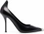 Alexander McQueen Pumps met metalen neus Zwart - Thumbnail 1