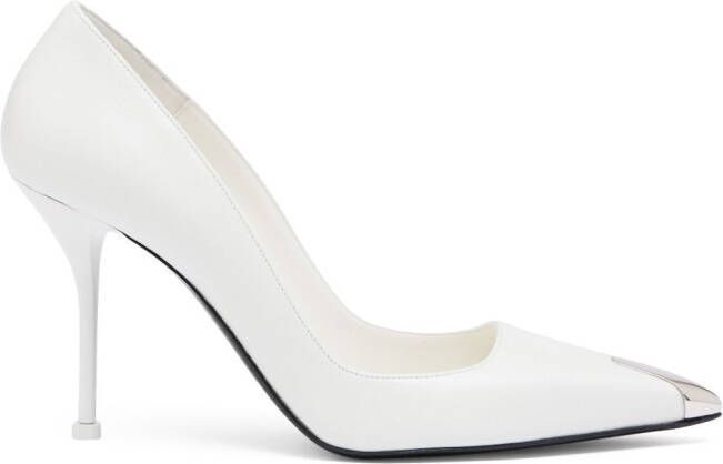 Alexander McQueen Punk leren pumps Wit