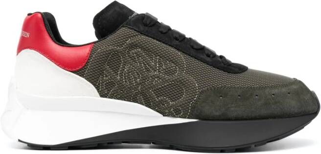 Alexander McQueen Sneakers met geborduurd logo Groen