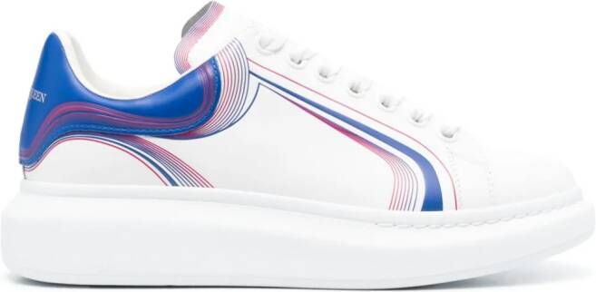 Alexander McQueen Sneakers met geometrische print Wit