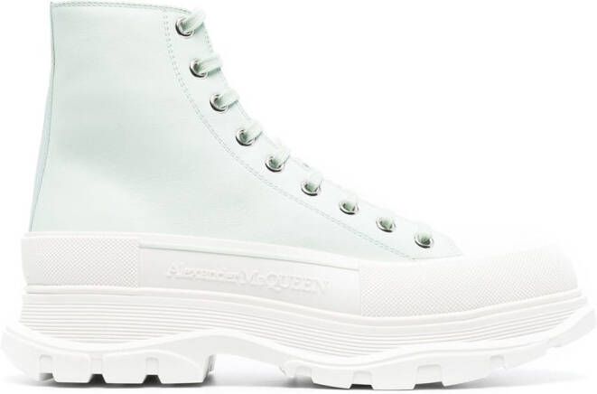 Alexander McQueen Tread Slick enkellaarzen Groen