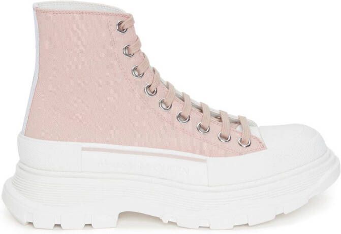 Alexander McQueen Tread Slick high-top sneakers Roze