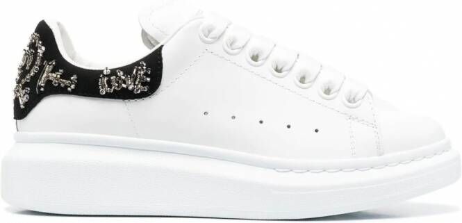 Alexander McQueen Verfraaide low-top sneakers Wit