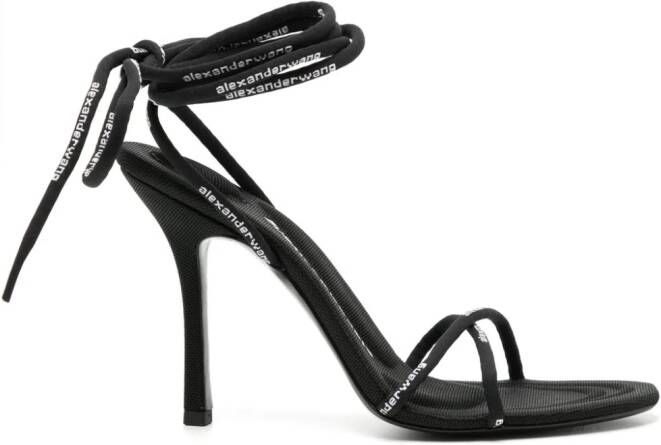 Alexander Wang Helix 105 mm sandalen met veters Zwart