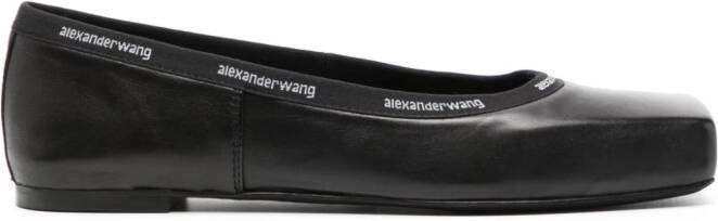 Alexander Wang Leren ballerina's Zwart