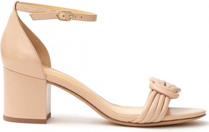 Alexandre Birman Malica sandalen met blokhak dames leerleerleer 36.5 Beige