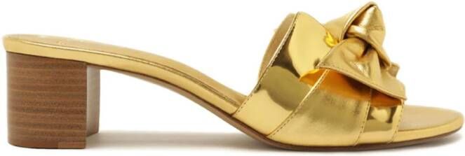 Alexandre Birman 45mm Maxi Clarita muiltjes met colourblocking Goud