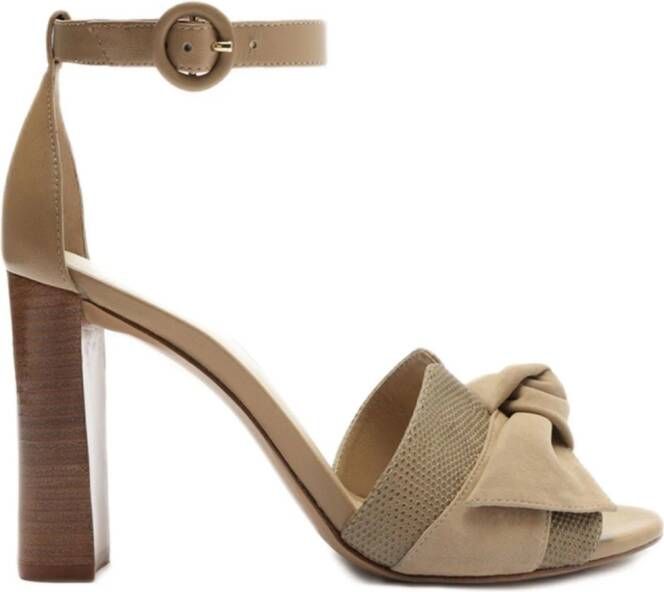 Alexandre Birman Maxi Clarita leren sandalen Beige