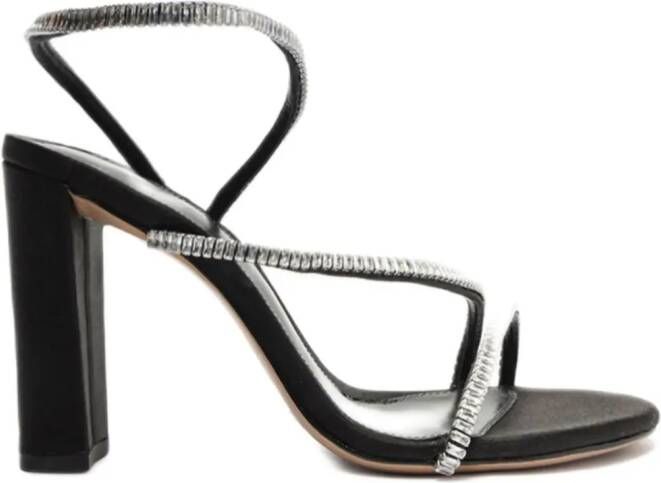 Alexandre Birman Polly Zircone leren sandalen Zwart