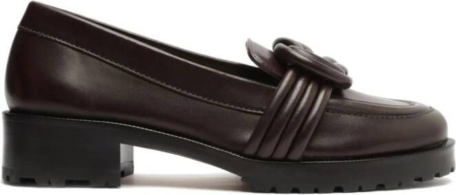 Alexandre Birman Vicky loafers met geknoopt detail Bruin