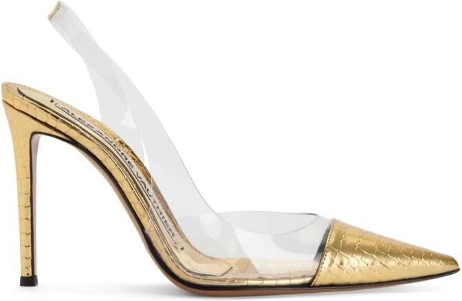 Alexandre Vauthier Pumps met krokodillen-reliëf Goud