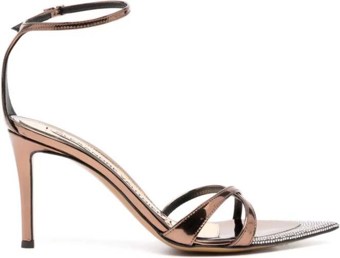 Alexandre Vauthier Leren sandalen Bruin