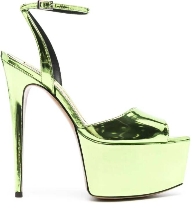 Alexandre Vauthier Jaki sandalen met plateauzool Groen