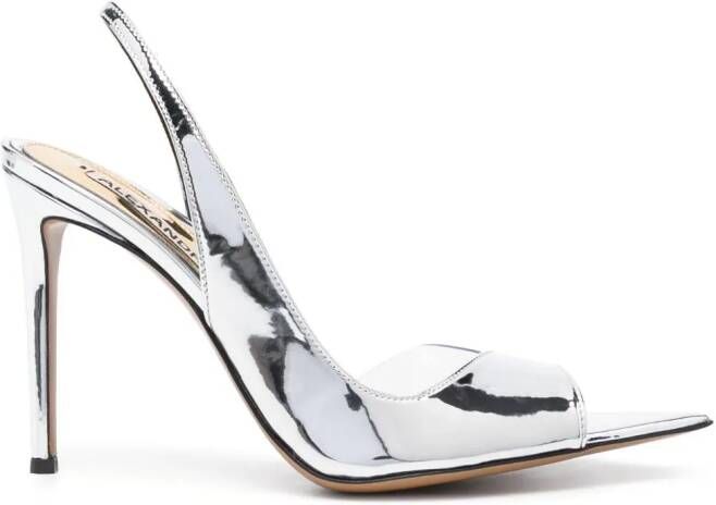 Alexandre Vauthier Slingback pumps met gelakte afwerking Zilver