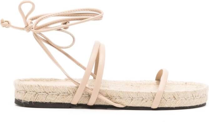 ALOHAS Rayna sandalen met veters Beige