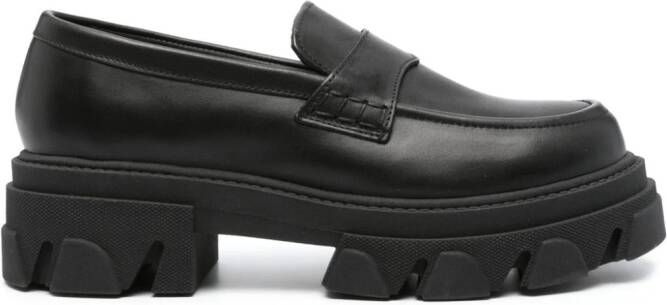 ALOHAS Trailblazer leren loafers Zwart