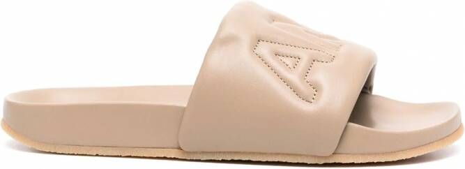 AMBUSH Slippers met logo-reliëf Beige