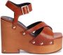 Ami Paris Verhoog je stijl met Strappy Sandalen Brown Dames - Thumbnail 2