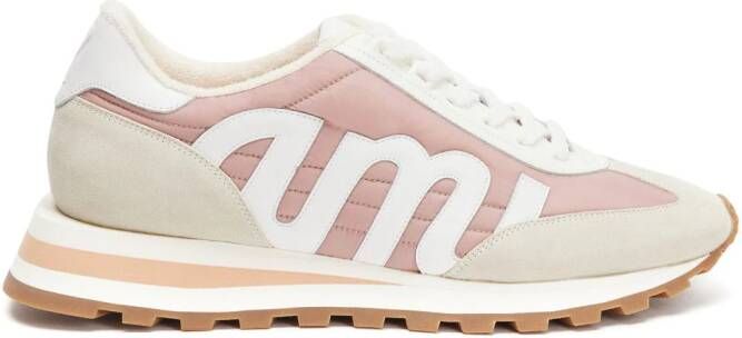 AMI Paris Sneakers met logopatch Roze