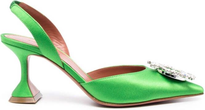 Amina Muaddi Begum slingback pumps Groen