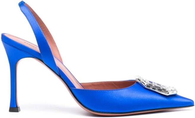 Amina Muaddi Camelia Sling pumps Blauw