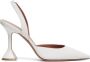 Amina Muaddi Holli slingback pumps Wit - Thumbnail 1