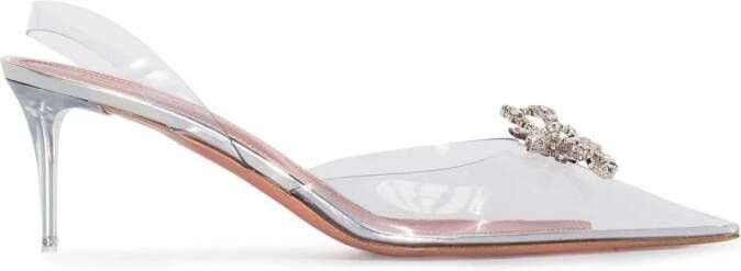 Amina Muaddi Rosie slingback pumps Beige