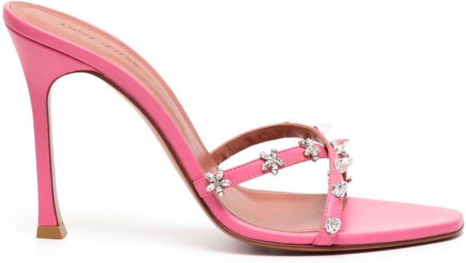 Amina Muaddi Sandalen met open neus Roze