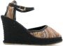 Amir Slama x Cervera espadrilles met print Zwart - Thumbnail 1