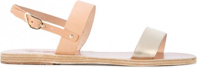Ancient Greek Sandals Clio platte sandalen Beige