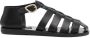 Ancient Greek Sandals Homere leren sandalen Zwart - Thumbnail 1