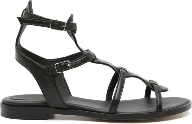 Anna F. 3730 leren sandalen Zwart