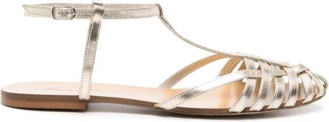 Anna F. 512 leren sandalen Goud