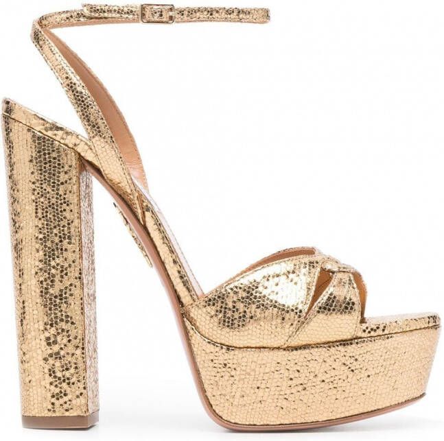 Aquazzura Metallic sandalen Goud