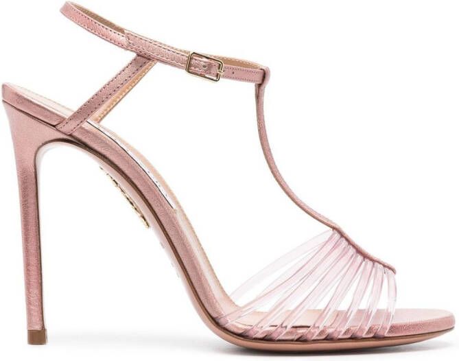 Aquazzura Amore Mio leren sandalen Roze