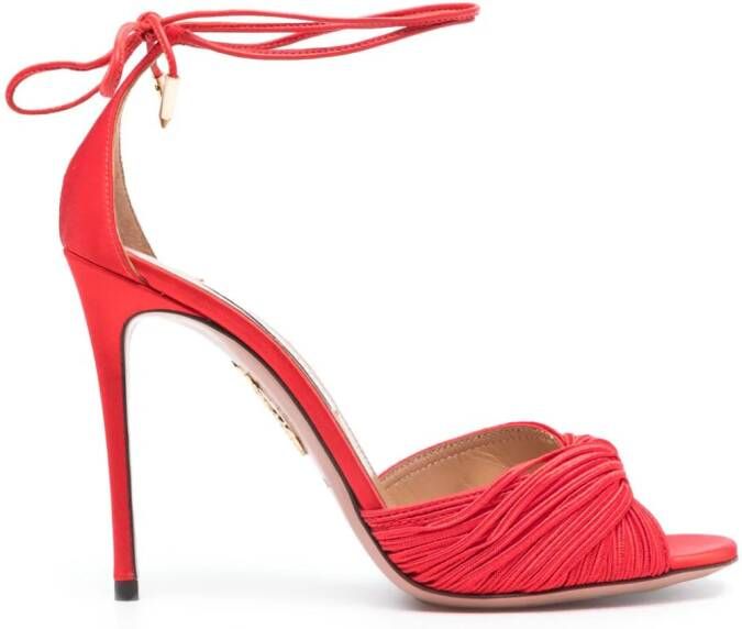 Aquazzura Bellini Beauty leren sandalen Rood