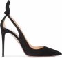 Aquazzura 105 mm Bow Tie pumps Zwart - Thumbnail 1