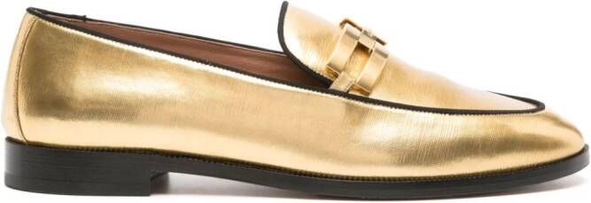 Aquazzura Brandi metallic loafers Goud