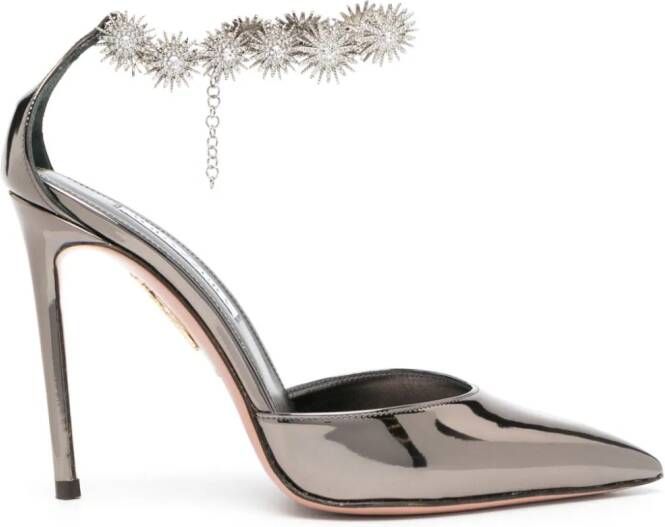 Aquazzura Comet pumps verfraaid met kristallen Zilver