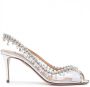 Aquazzura Pumps met verfraaide neus Zilver - Thumbnail 1