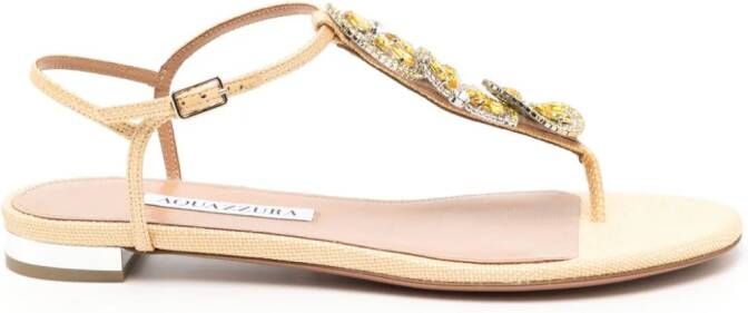 Aquazzura Gin Tonic sandalen verfraaid met kristal Geel