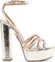 Aquazzura Moondust sandalen met plateauzool Goud - Thumbnail 1