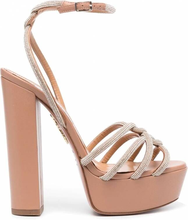 Aquazzura Moondust sandalen met plateauzool Roze