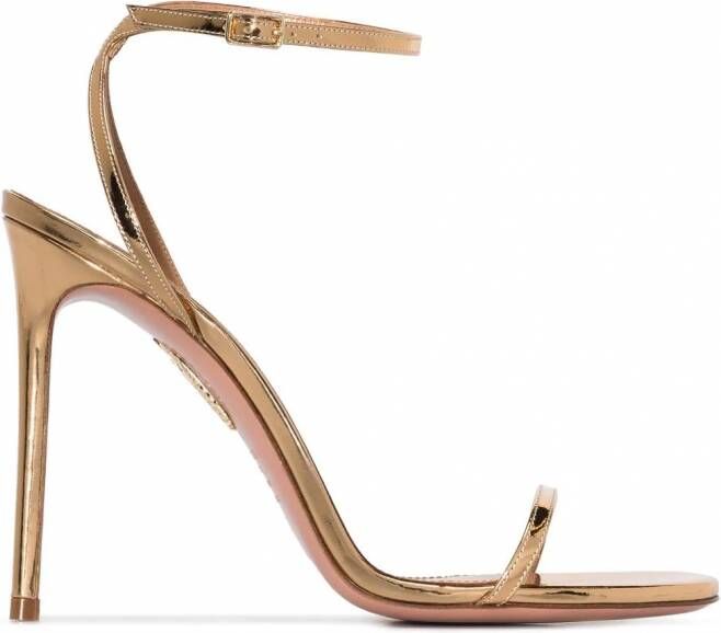 Aquazzura Olie metallic sandalen Goud