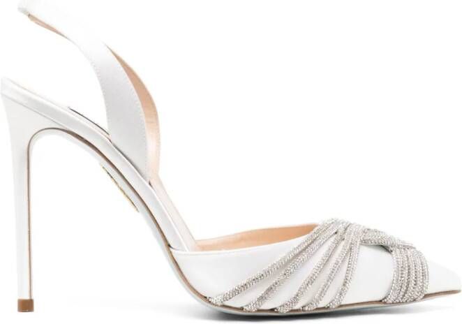 Aquazzura Pumps verfraaid met kristallen Wit